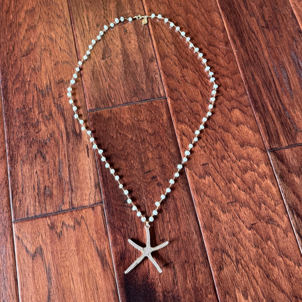 Tommy Bahama Starfish Pendant Necklace with Cream Beads